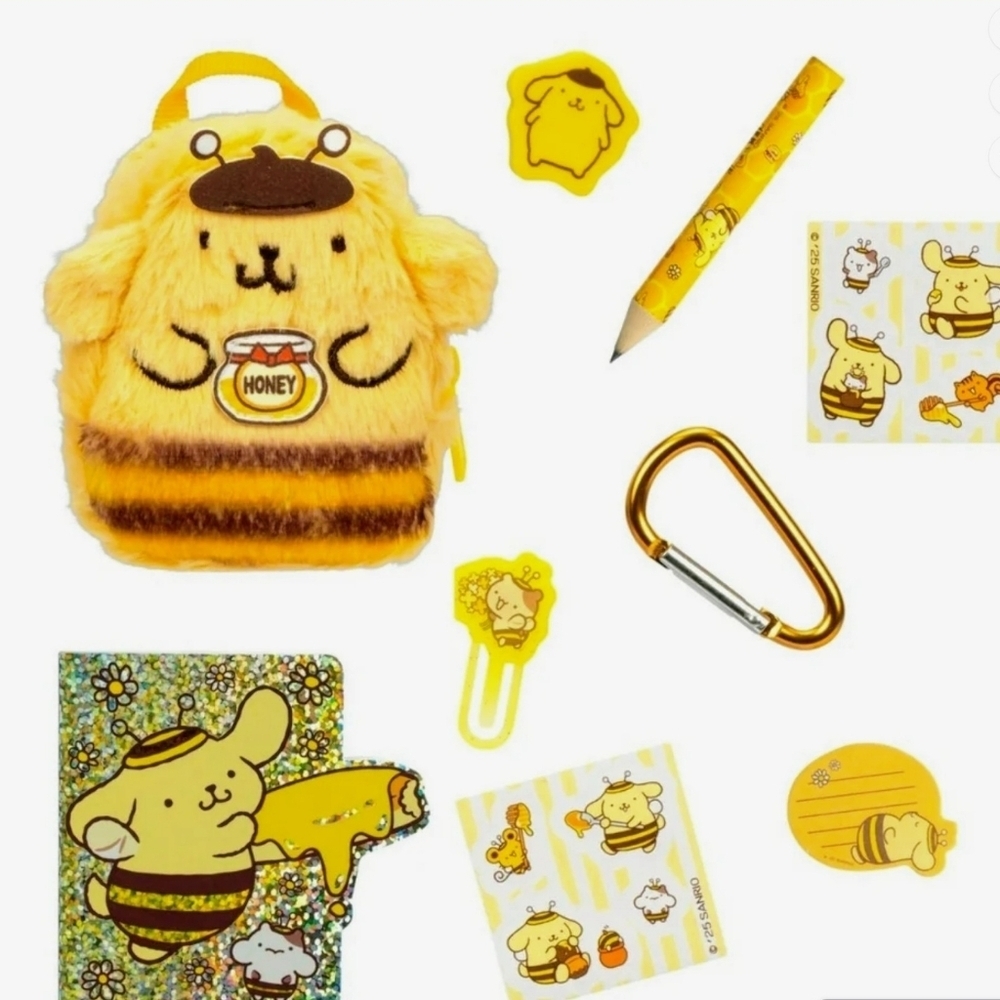 Yellow Honey Bear Plush Backpack